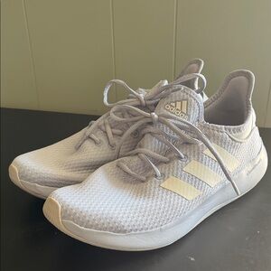 Adidas Baby Blue and White Athletic Sneakers